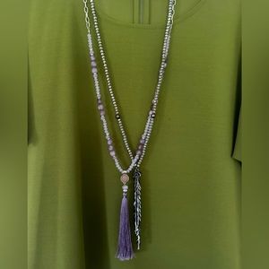 NY&Co Beaded Long Necklace pair.